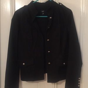 Stretch medium Cotton black bomber jacket